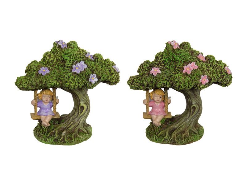 Whimsical 10cm fairy ornaments on swings, perfect for enchanting decor and gifts, featuring assorted magical designs.
