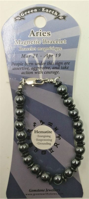 A set of 3 hematite bracelets designed for March birthdays, promoting balance and style for astrology enthusiasts.