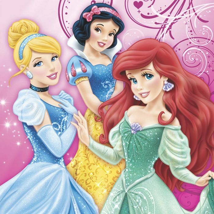 Pack of 16 Sparkle Princess Napkins, 33cm x 33cm, featuring a charming sparkle design for themed parties and celebrations.