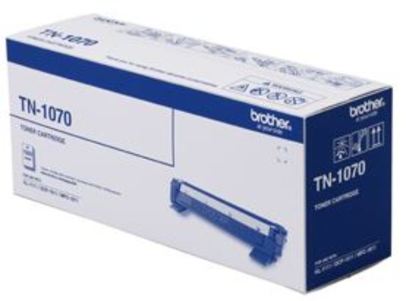 Brother TN-1070 Black Toner cartridge for vibrant prints, compatible with multiple Brother printer models, yields 1,000 pages.