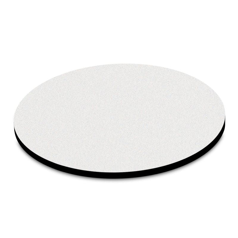 Set of 12 round white mouse mats with non-slip bases and smooth surfaces for precise computer mouse control.