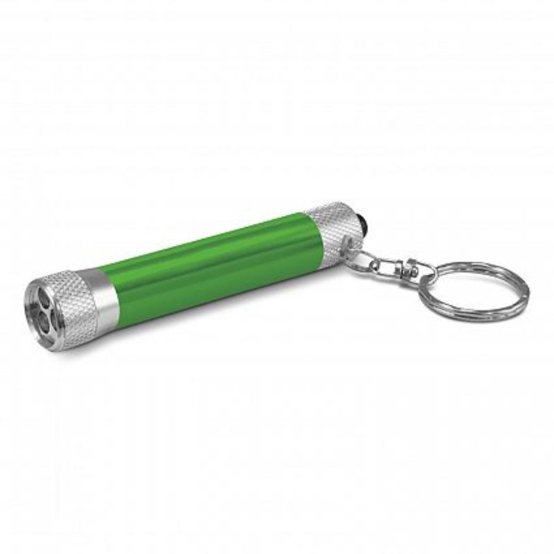 Set of 30 green Titan Torch key rings featuring bright LEDs and compact design, perfect for portable lighting on the go.