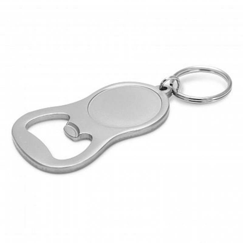 Matt silver chevron bottle opener key ring set of 50, stylish and functional for promotions and events.