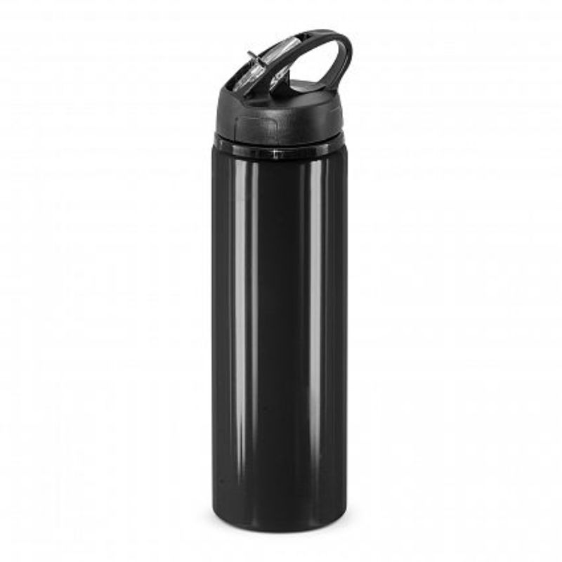 Set of 12 black 750ml Oasis Bottles with flip cap and carry handle, perfect for hydration on the go.