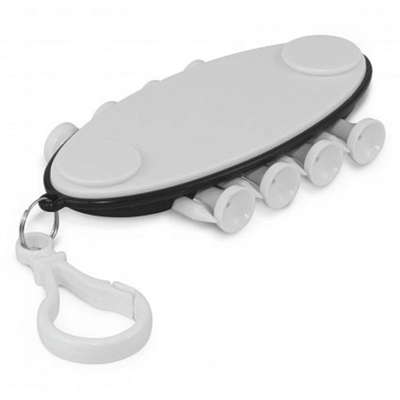 Premium Golf Mate set in white and black with tees, markers, and a robust bag clip for organized golfing.