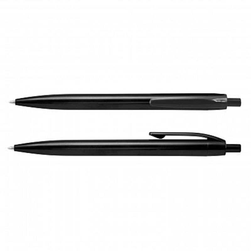 Set of 100 classic black retractable ballpoint pens with 700 meters of smooth ink, perfect for any writing task.