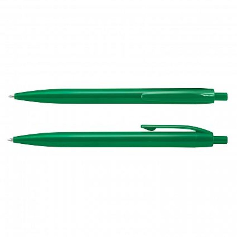 Dark green retractable ballpoint pen set of 100, featuring 700m ink flow and comfortable grip for smooth writing.