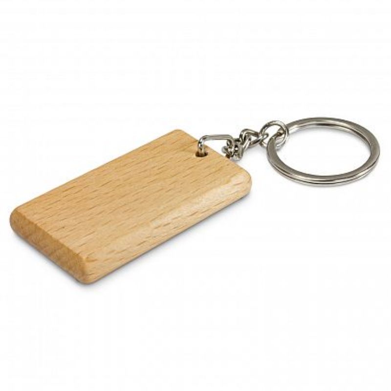 Artisan key ring set of 30 in natural wood with chrome split rings, ideal for organization and stylish gifting.
