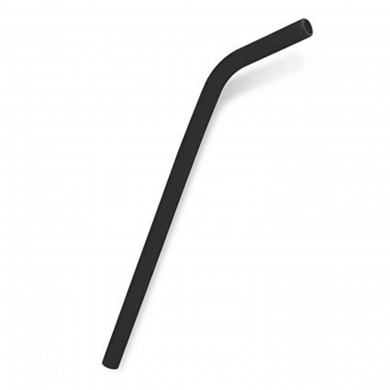 Set of 30 black silicone straws, eco-friendly, customizable length, dishwasher safe, perfect for drinks like smoothies and cocktails.