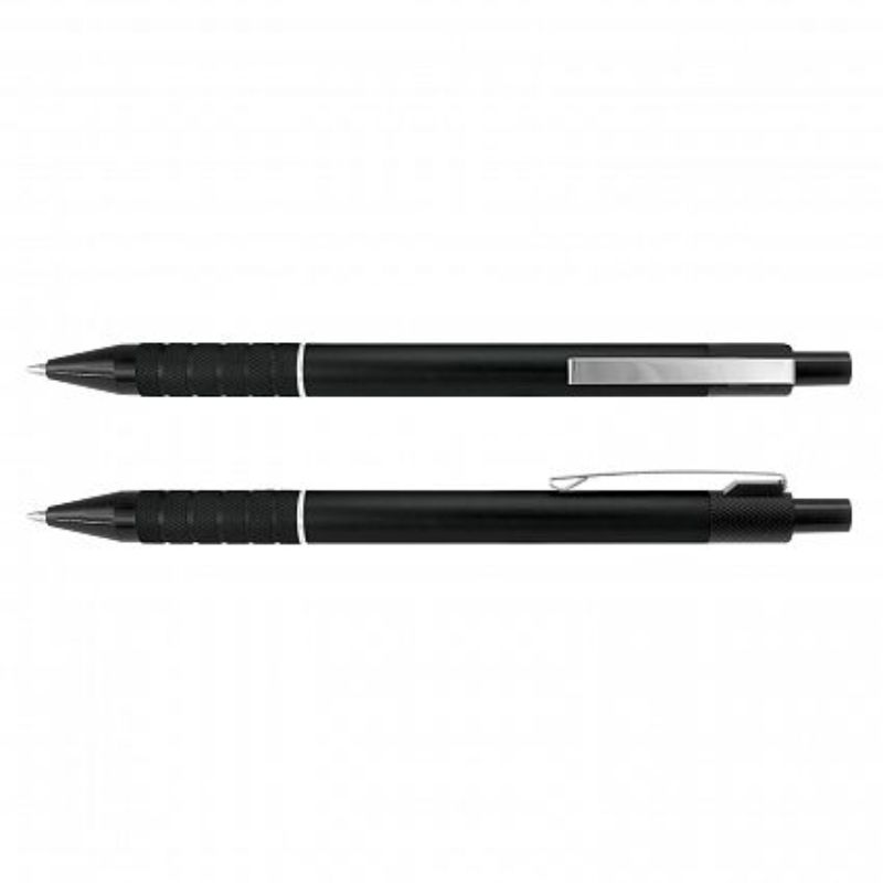 Set of 50 sleek black Winchester retractable pens with textured grip and chrome accents for smooth, professional writing.