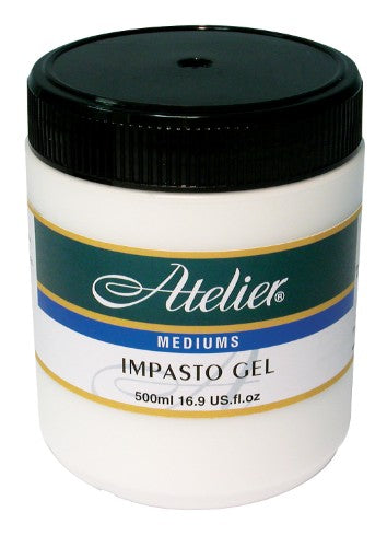 Glossy 500ml Atelier Heavy Gel acrylic paint for vibrant colors, texture, and controlled drying, perfect for artists.
