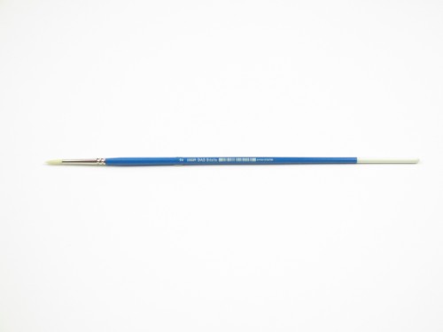 Premium round artist brush #2 with durable bristles, ideal for details and strokes in acrylics, oils, and watercolors.