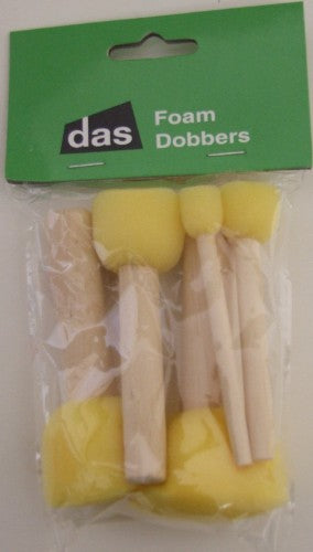Set of 5 versatile foam dobbers for precise painting, blending, and stenciling on various surfaces.