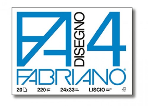 Premium Disegno 4 Pad, 24x33 cm, 220gsm, 20 sheets for sketching, drawing, and painting with bright white surface.