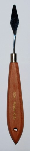 Economy Palette Knife #1004 with a 6.5 cm metal blade, ideal for mixing and adding texture to paints at a budget-friendly price.