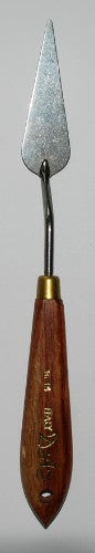 Das 1315 Painting Knife with cranked handle, spring steel blade for flexibility in mixing paints and creating textured art.
