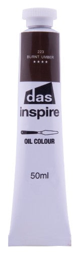 Rich, high-quality 50ml Burnt Umber oil paint, perfect for detailed artwork and ideal for artists of all levels.