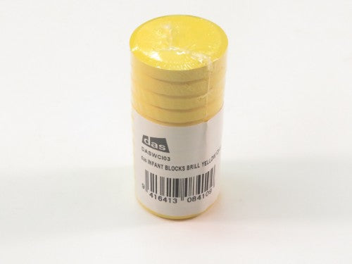 Bright yellow tempera block, designed for vibrant art projects, offering smooth application and exceptional lightfastness.
