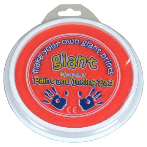 Vivid orange Giant Paint Pad, 15cm, perfect for palm printing, finger painting, and creative fun for kids.