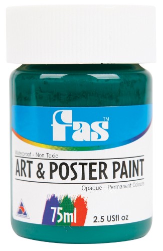 Fas A&P 75ml Green paint, a vibrant, matte, waterproof option for indoor and outdoor creative projects and professional sign writing.