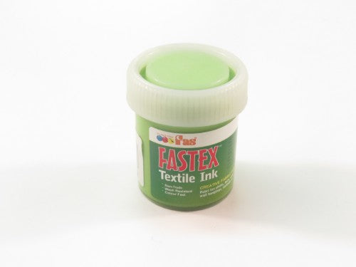 Vibrant 60ml Fas Textile Ink in Leaf color, perfect for custom designs on fabric like t-shirts and home textiles.