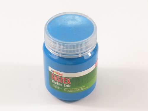 Vibrant Fluo Blue Heat Set Ink in 250ml, ideal for durable fabric printing and custom designs on various textiles.