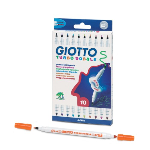 Felt Pens - Giotto Turbo Dobble Felts Hangcell 10's