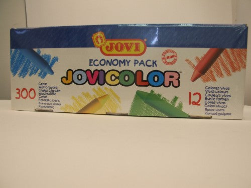 Vibrant Jovi Wax Crayon Economy Pack 300 for children, featuring durable, non-staining crayons in various colors for creative fun.