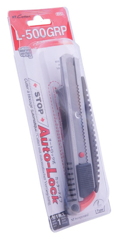 L500gr Nt Cutter Die Cast Autolock utility knife with robust body and secure autolock mechanism for precise cutting tasks.
