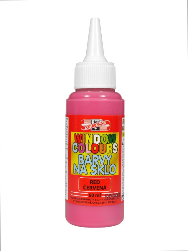 Vibrant 60ml red glass paint for creative projects on glass and smooth surfaces, perfect for artists and DIY enthusiasts.