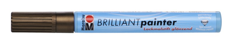 Brilliant Painter 2-4mm 087 Copper marker with glossy finish, ideal for versatile writing and decorating on various surfaces.
