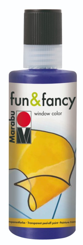 Violet glass paint in an 80ml bottle; perfect for easy, mess-free crafting on various surfaces with brilliant, removable colors.