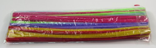 Vibrant fluo chenille stems, 6mm x 12", 48-pack, ideal for kids' crafts, DIY projects, and enhancing creativity.