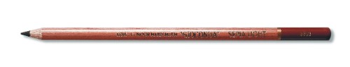 Sepia light sketching pencil for artists, ideal for detailed drawing and blending with natural pigments.