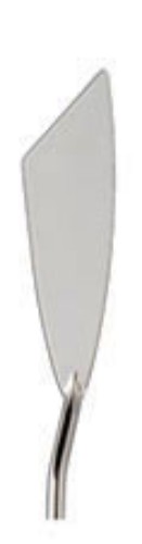 RGM Classic Painting Knife #62 with ergonomic wooden handle and uniquely shaped blade for textured painting and color mixing.