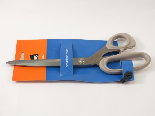 10" ergonomic sewing scissors with stainless steel blades for precise, clean cuts through various fabrics.