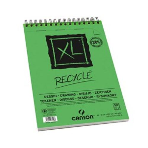 A5 recycled sketch pad with 160gsm paper, featuring a textured surface ideal for various artistic techniques.