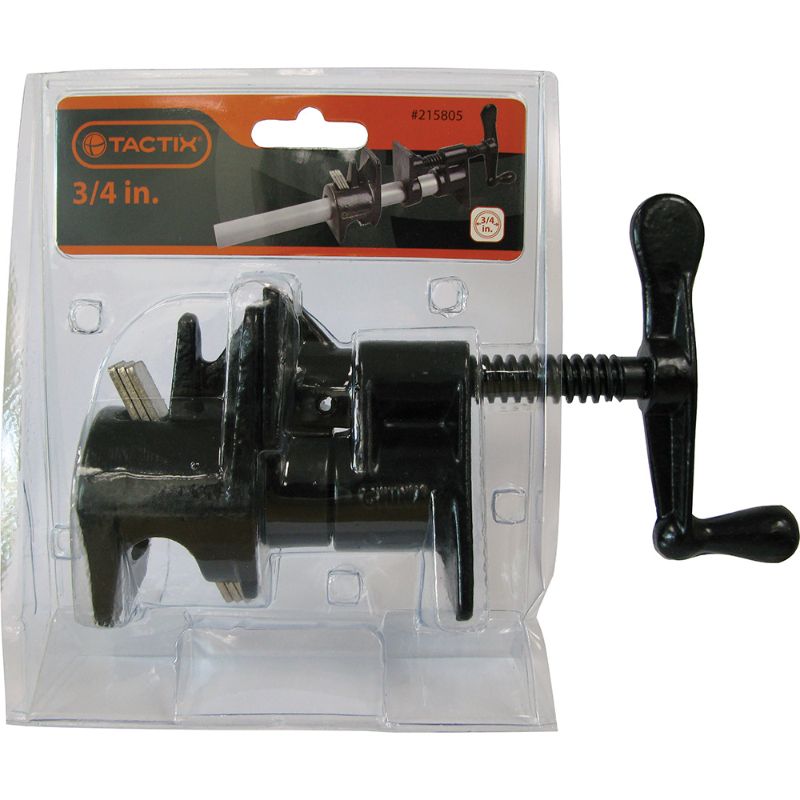 Heavy-duty Tactix Clamp for 3/4 inch steel pipes, ensuring a secure fit for plumbing projects in NZ, with free shipping.
