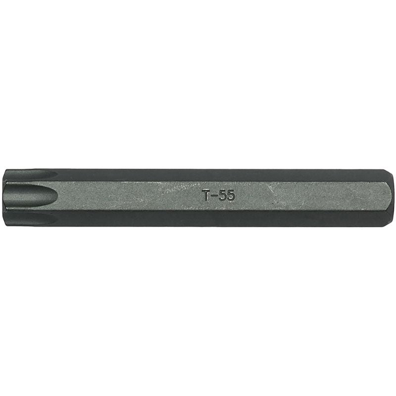 Teng 10mm Hex Dr. Tx55 Cr-V Bit, 75mm long, durable for various fastening tasks, ideal for DIY and professional use.