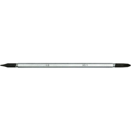 Teng Dbl-Ended Mini S/Driver Blade featuring flat and Phillips heads, ideal for precision tasks and tight spaces.