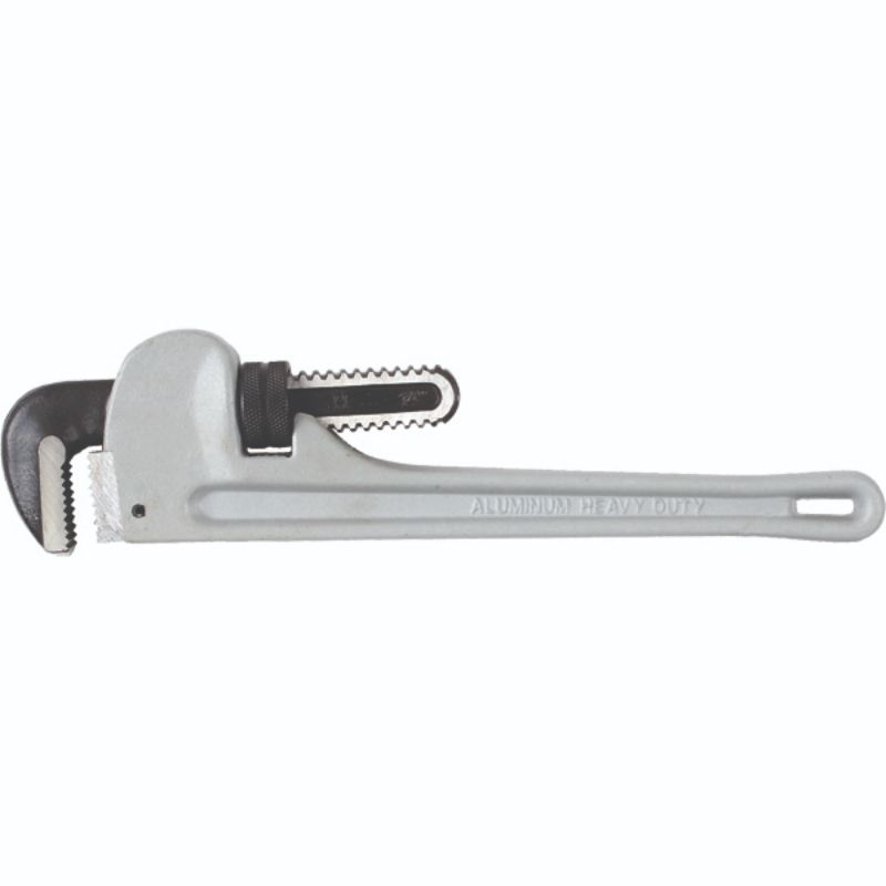 Lightweight 300mm aluminium pipe wrench designed for plumbing, offering strength, comfort, and reliable grip for various pipe sizes.