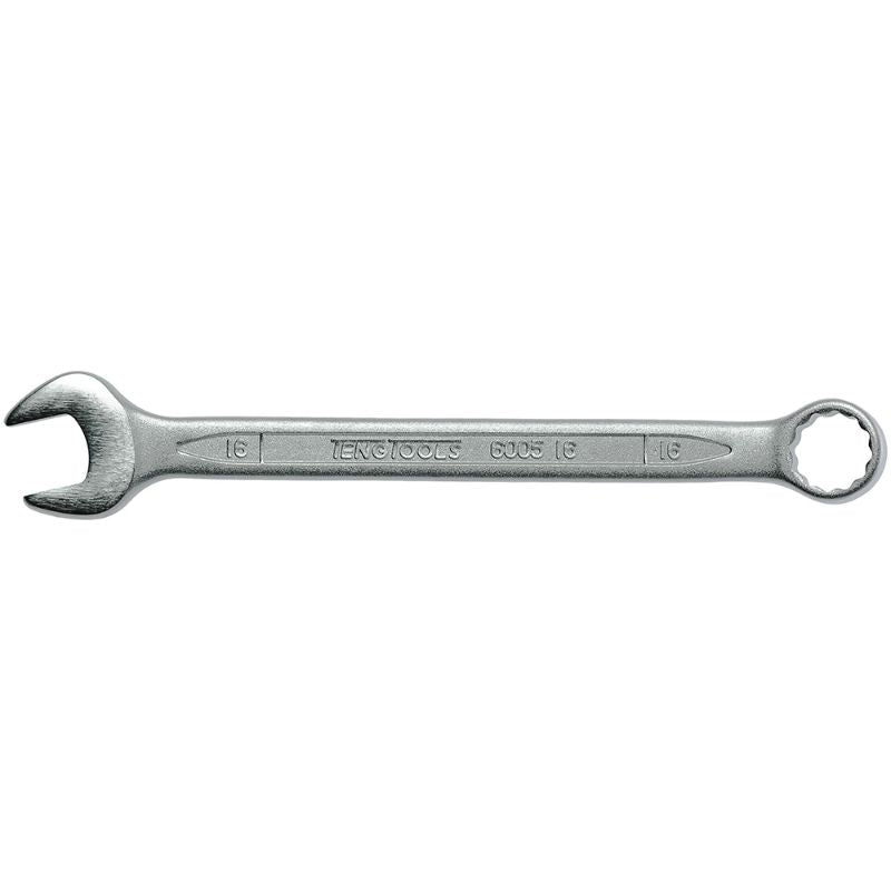 16mm Teng Combination Spanner made of Chrome Vanadium Steel with dual ends, hip grip design, polished finish, ideal for various tasks.