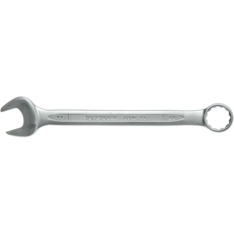 Teng Combination Spanner 33mm with 12-point ring end and Hip Grip technology, ensuring durability and precision for mechanics.