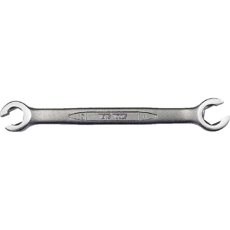 Teng 13 x 14mm flare nut wrench with chrome vanadium steel, double flare design, and satin finish for durability and versatility.