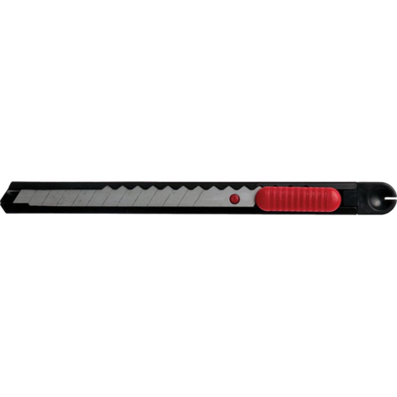Teng 9mm Snap-off Blade Box Knife with metal construction, 130mm length, ergonomic design, break-off tool, and pocket clip.