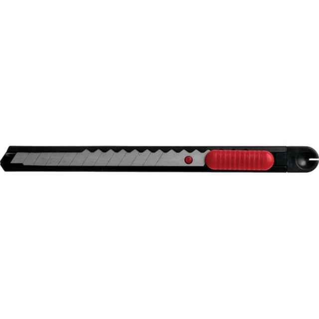 Teng 9mm Snap-off Blade Box Knife with metal construction, 130mm length, ergonomic design, break-off tool, and pocket clip.