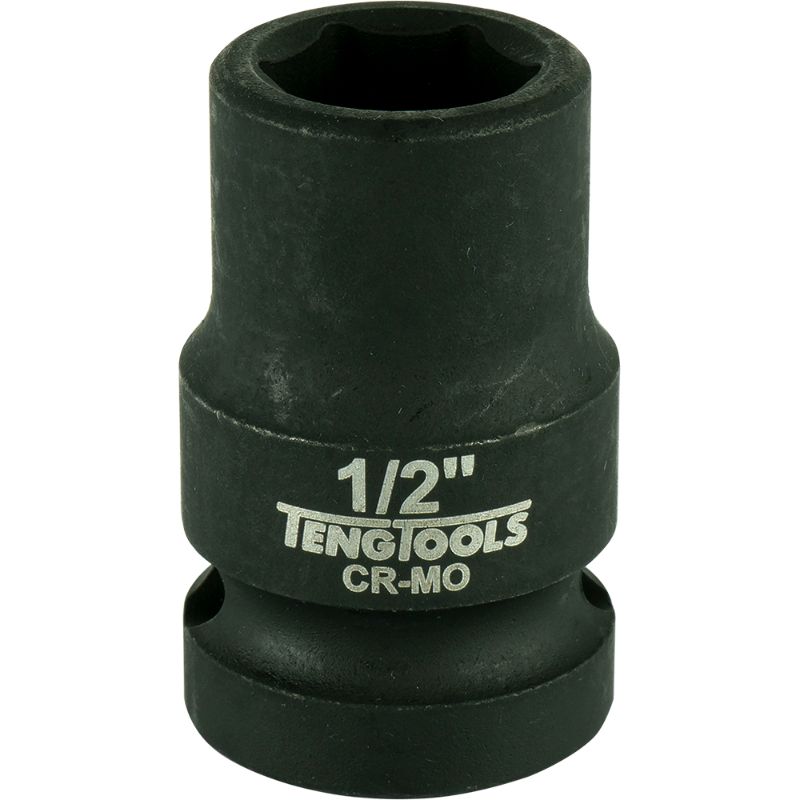 Teng 1/2in Dr. Impact Socket: Durable chrome molybdenum steel, designed for extreme torque and tight space access.