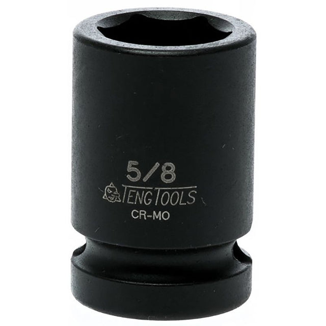 Teng 1/2in Drive Impact Socket 5/8in, durable chrome molybdenum steel, designed for precision fastening and loosening tasks.