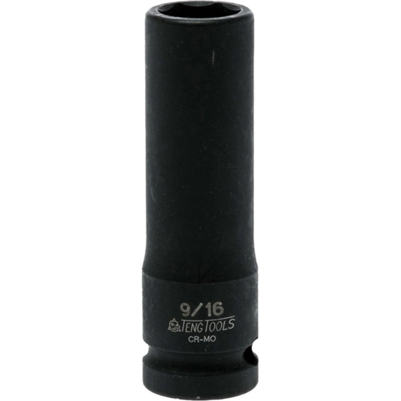 Teng 1/2in Dr. Deep Impact Socket 9/16in, ideal for loosening fasteners with durable design for professionals and DIY enthusiasts.