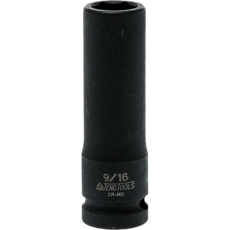 Teng 1/2in Dr. Deep Impact Socket 9/16in, ideal for loosening fasteners with durable design for professionals and DIY enthusiasts.